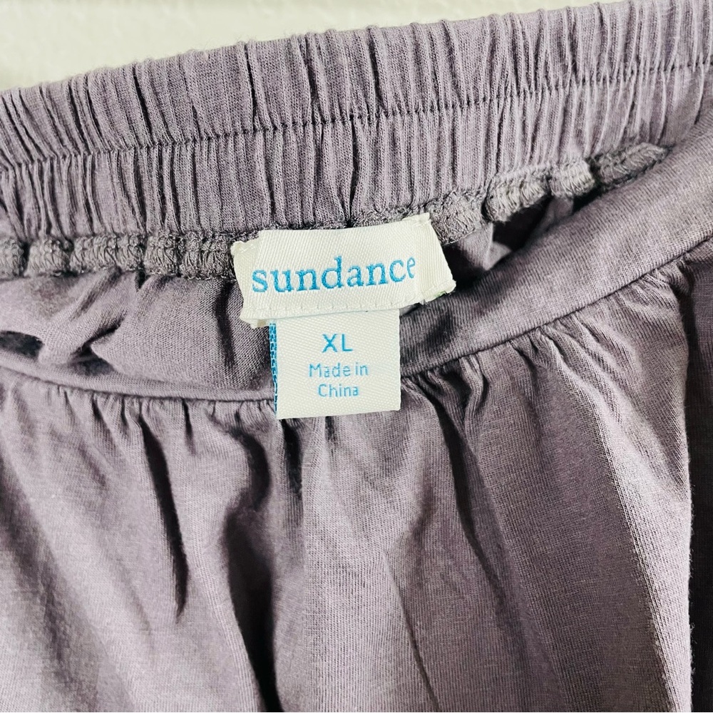 Sundance Gray Jersey Knit Elastic Waist Midi Skirt with Pockets | Size XL - Picture 2 of 4